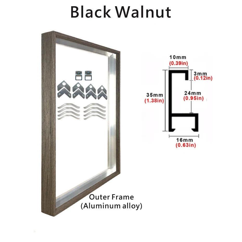 Aluminum Alloy Outer Canvas Frame 7 Colors 8 Sizes Gallery Wall Art Display