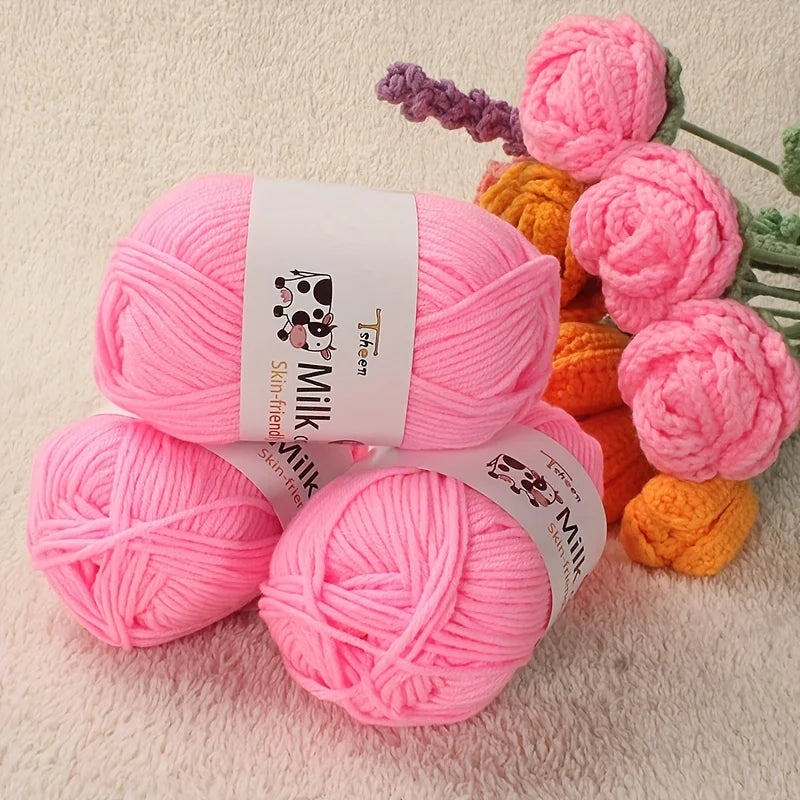 Yarn, Medium-Coarse for Crochet Sweaters, Scarves, Hats & Handmade Gifts