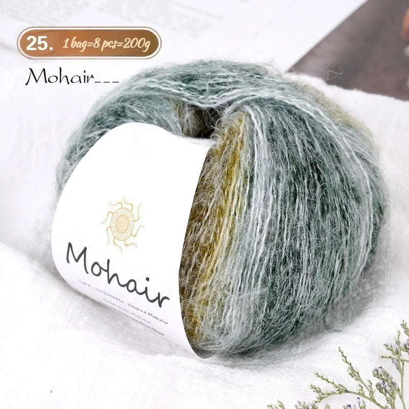 Yarn, Striped Gradient for Crochet Openwork Sweaters, Scarves & Shawls