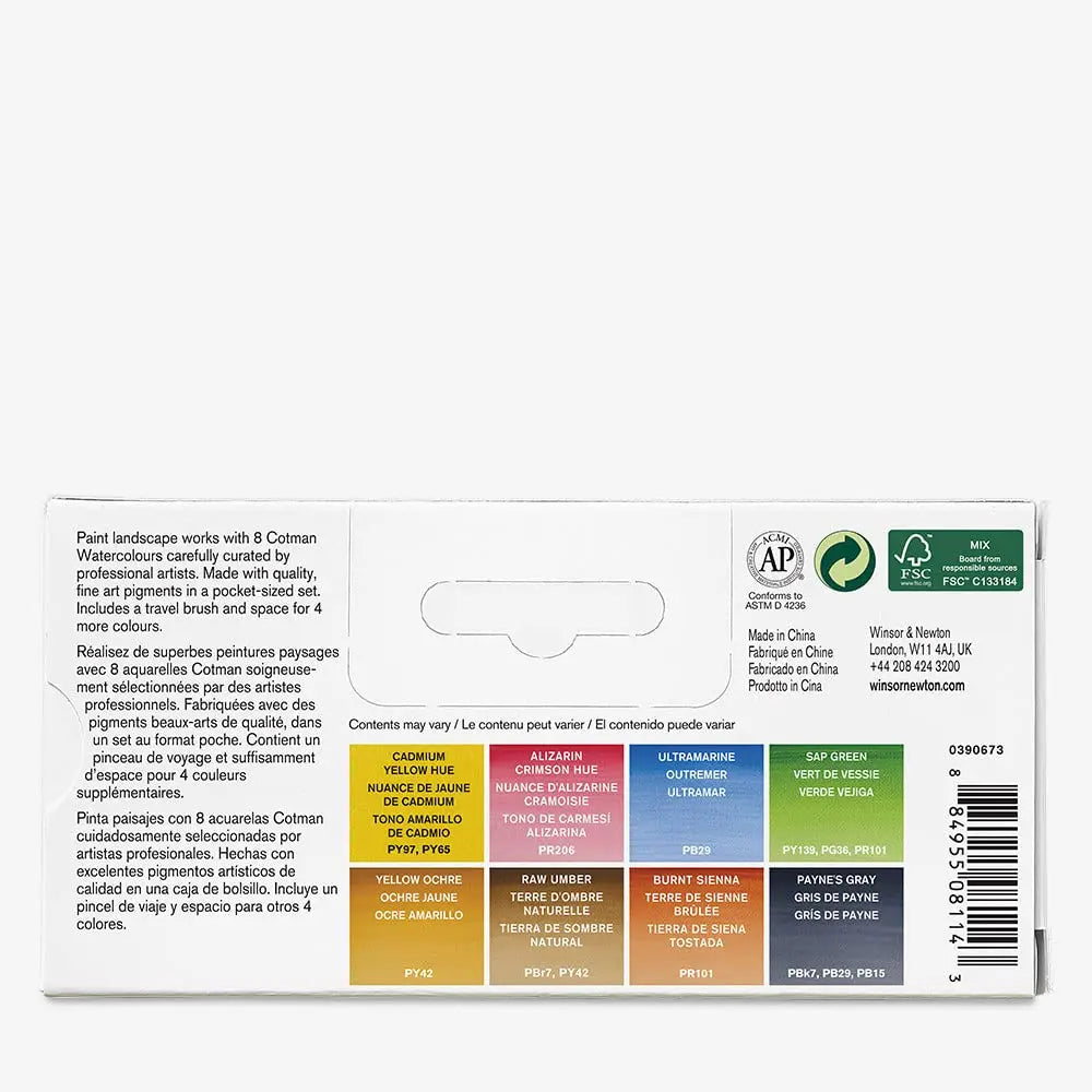 Winsor & Newton Cotman Watercolor Paint Set — Half Pan & Tube Sets