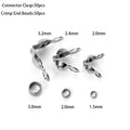 Cord End Crimps Stainless Steel Gold Color Connectors DIY Jewelry Making