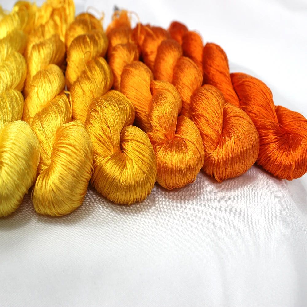 Embroidery Thread, Yellow Colors for Hand Embroidery & Cross-Stitch Crafts