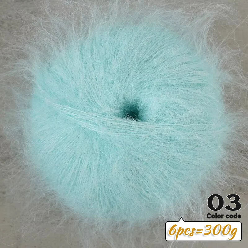 Yarn, Colorful Long-Pile for Knitting Sweaters, Coats, Shawls & Accessories