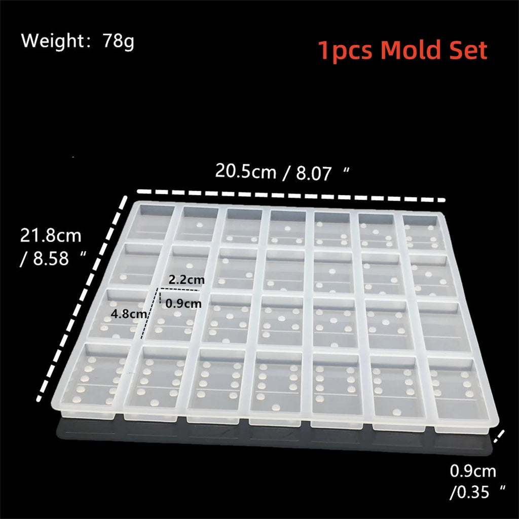 Silicone Domino Block Mold for Resin Casting Epoxy Resin Mold Suitable DIY Board Games Handicrafts and Gifts Silicone Resin Mold