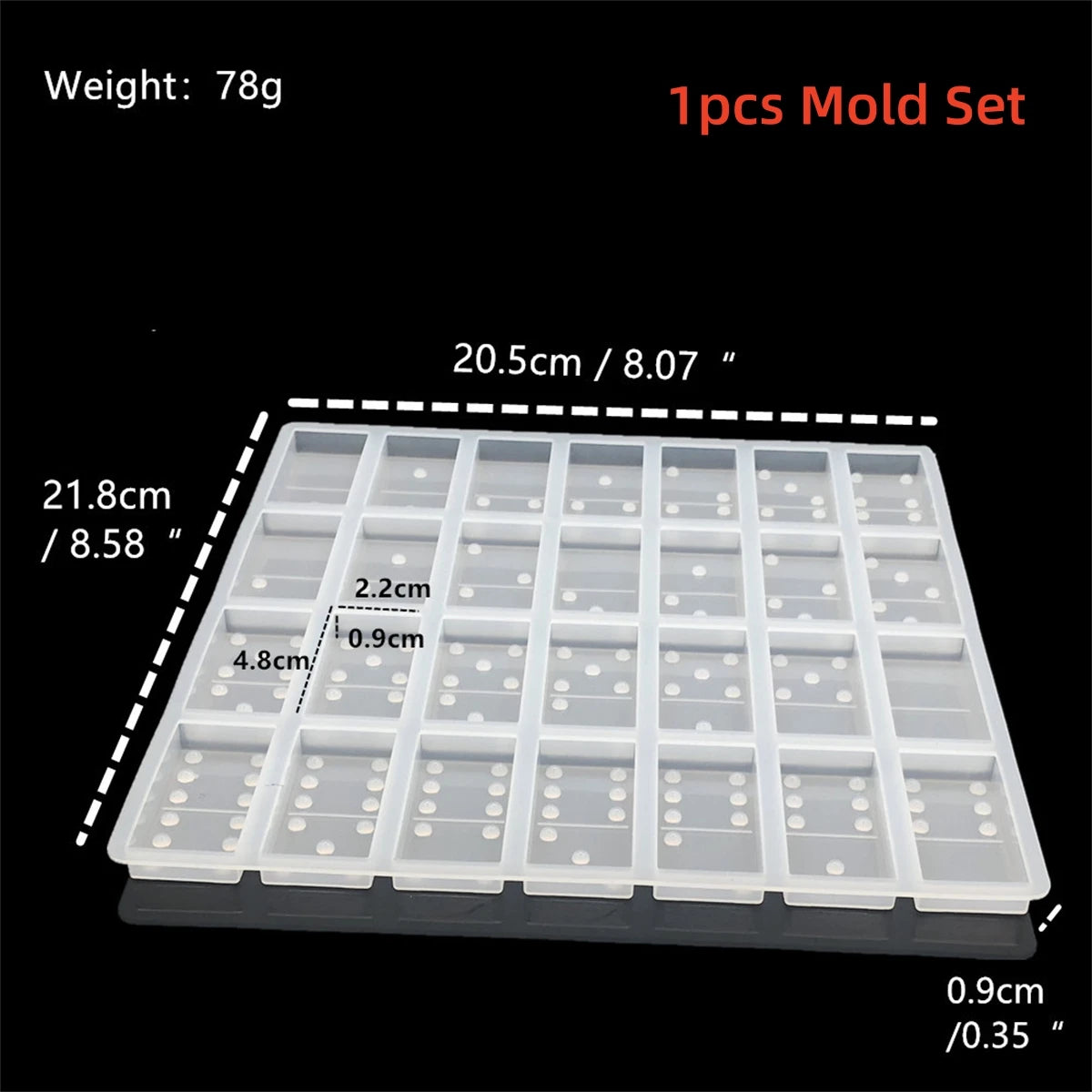 Silicone Domino Block Mold for Resin Casting Epoxy Resin Mold Suitable DIY Board Games Handicrafts and Gifts Silicone Resin Mold