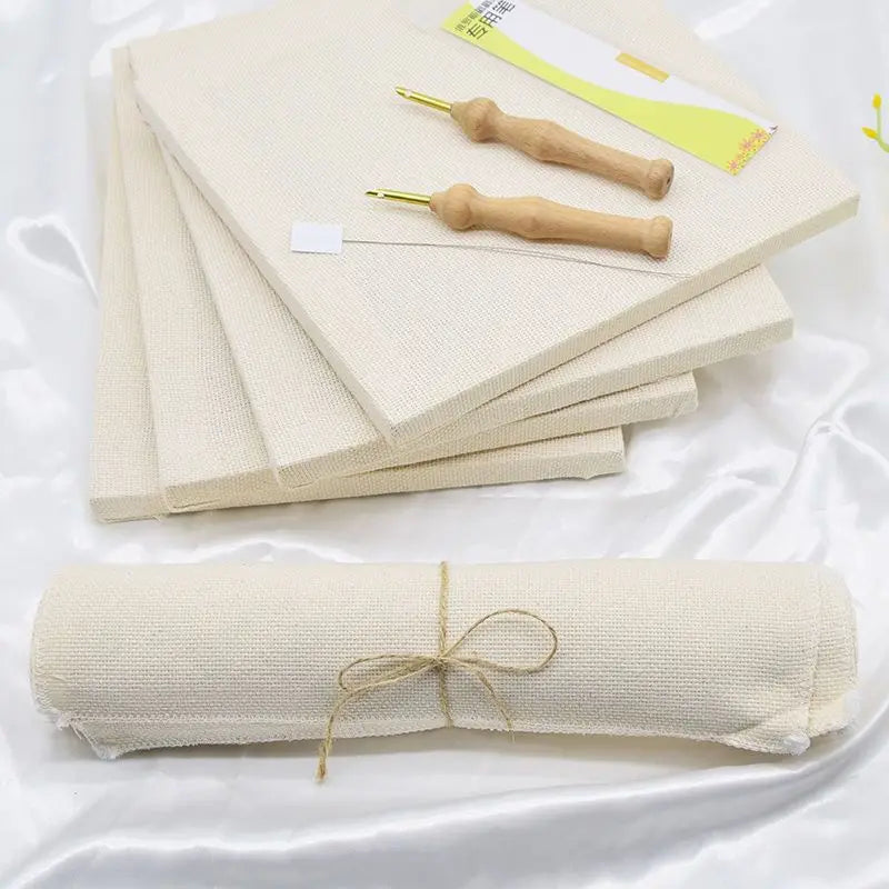 Punch Needle Frame with Monk Cloth for Rug Hooking & Embroidery Projects