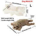 Dog Candle Mold - Silicone 3D Animal Molds, 10 Breeds & Styles