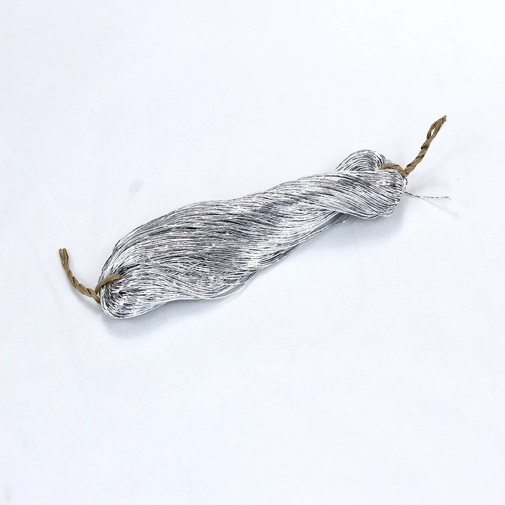 Embroidery Thread, Silver-Colored for Handmade Needlework & Sewing Crafts