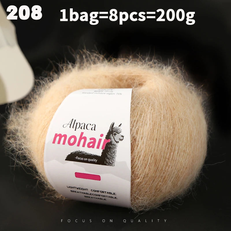 Yarn, Long-Pile Texture for Knitting Gloves, Hair Ties & Creative Crafts