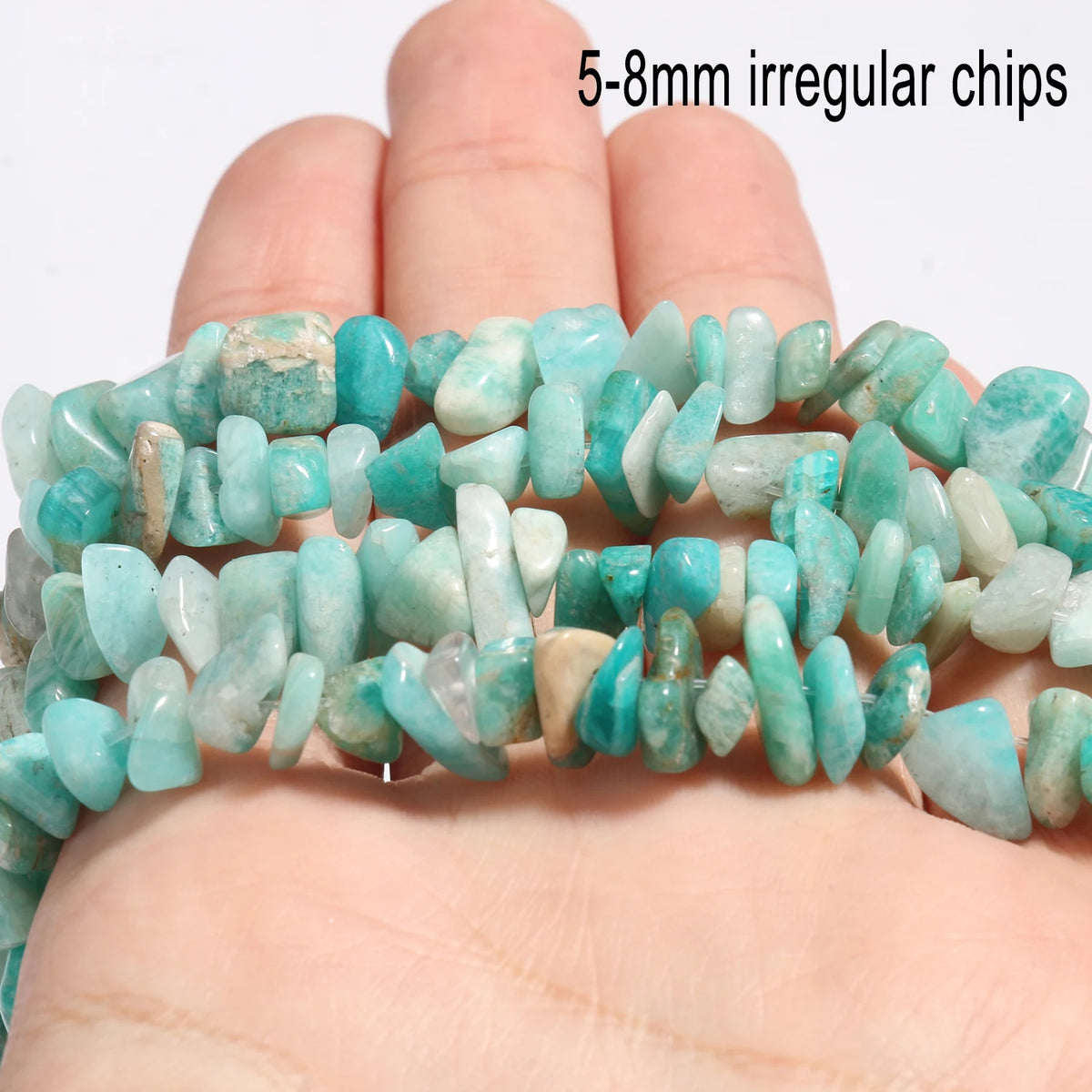 Stone Beads Amazonite-Style Faceted Mixed Shapes for DIY Jewelry Making