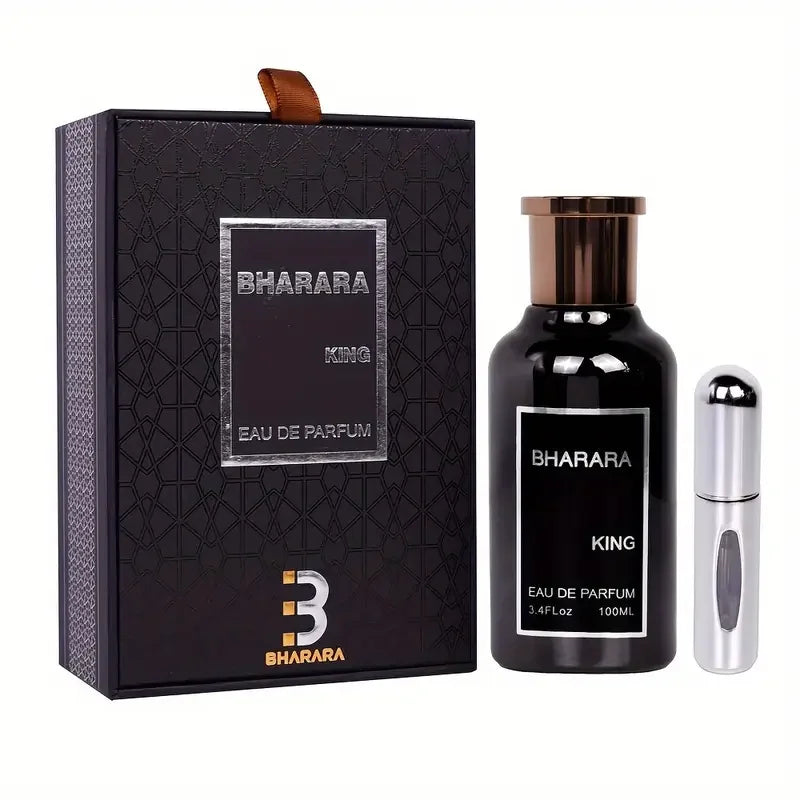 Bharara King Men's Cologne Eau de Parfum 3.4 oz Woody Spicy with Travel Spray