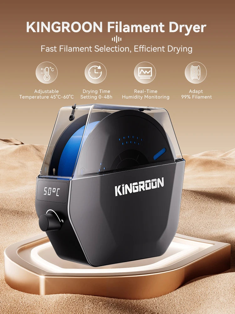 KINGROON KR-01 Filament Dryer Box for 3D Printer Filament, Filament Dry Box For PLA/PETG/TPU/ABS, Keep Filaments Dry 3D Printer Parts