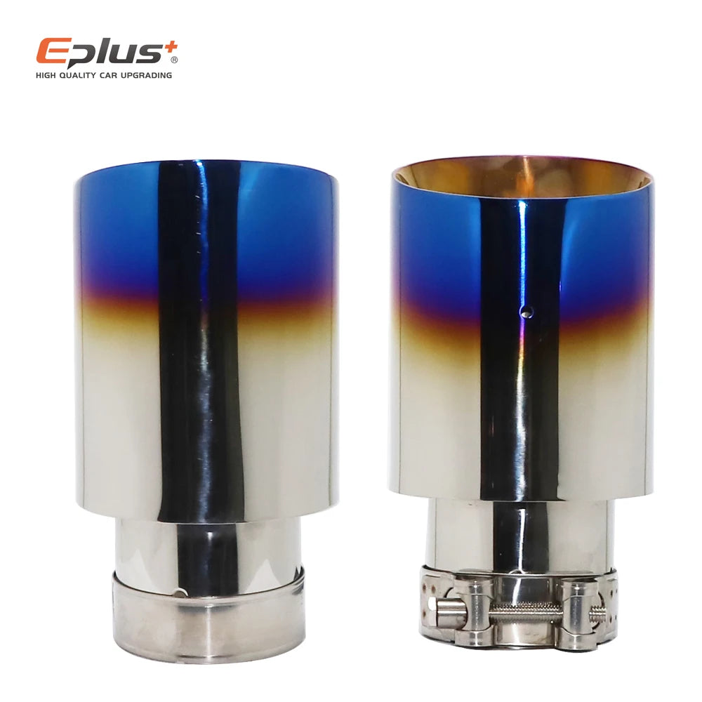 Angled Stainless Steel Exhaust Tail Pipe Tip | Roasted Blue | Multi-Size