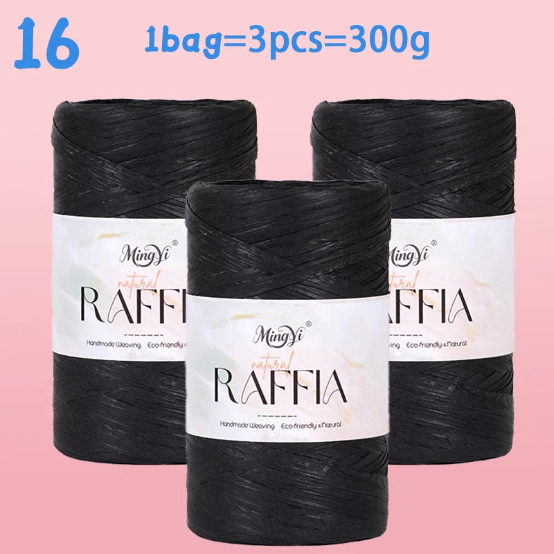 Yarn, Raffia-Style for Handmade Hats, Bags, Floor Mats & Storage Crafts