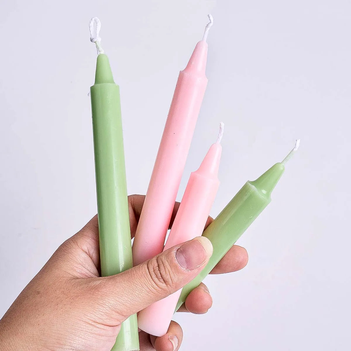 Stripe Cylindrical Rod Candle Mold DIY Dinner Ornaments Gear Peaked Aromath Candles Crafts Making Acrylic Plastic Molds Kit