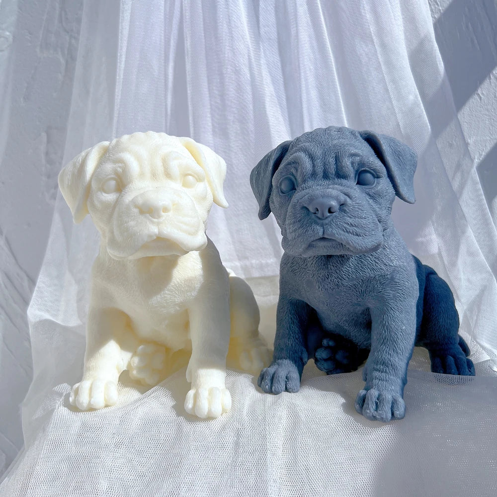 Different Breeds Puppy Candle Mold Animal Puppies Soy Wax Silicone Mould Dog Lover Home Decor
