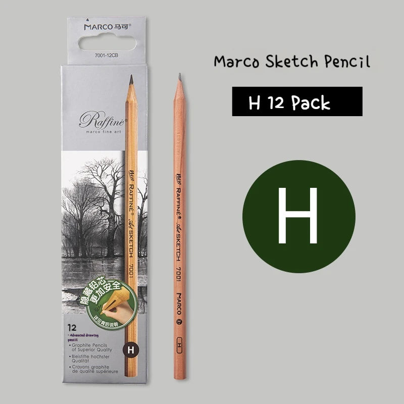 Graphite & Charcoal Sketch Pencils, Borrence — Single Grade & Mixed Packs