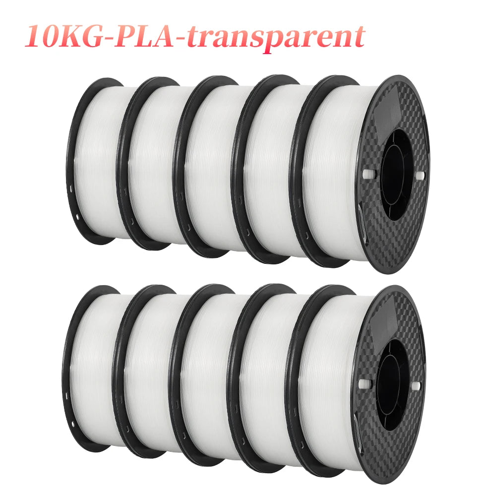KINGROON 22LBS PETG or PLA Filament 3D Printer 10 Rolls 1KG 1.75MM Eco-Friendly Good Toughness Mix Color Free Shipping