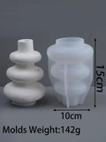 Irregular Vase Silicone Mold DIY Nordic Circle Straight Flower Arrangement Craft Making Plaster Resin Casting Molds Home Decor