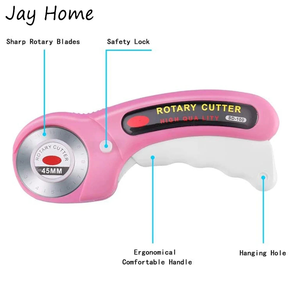 Rotary Cutter Set with Replacement Blades, Sewing Clips & Fabric Marker