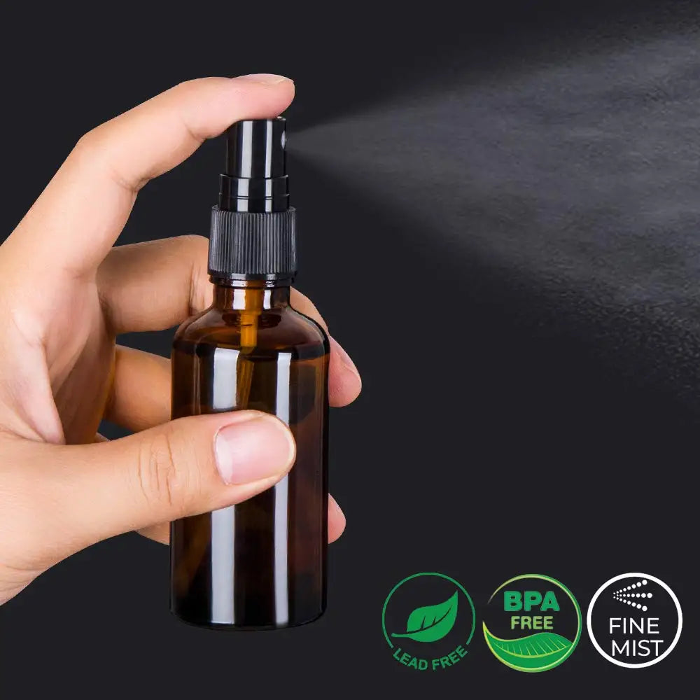 Spray Bottle Empty Amber Glass Refillable Fine Mist Perfume Atomizer