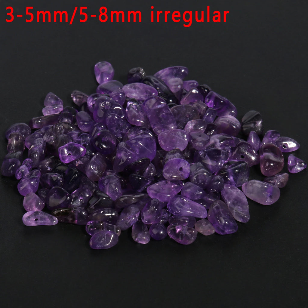 Stone Beads Purple Amethyst-Style Assorted Shapes for DIY Jewelry Making