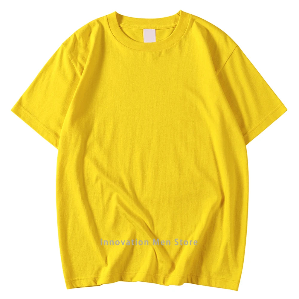T-Shirt Unisex Cotton Solid Color Oversized Basic Tee 14 Vibrant Colors