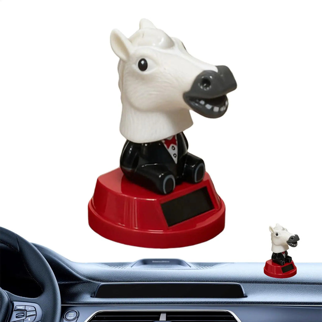 Car Ornament Solar Bobblehead Doll Car Dashboard Ornament Decoration