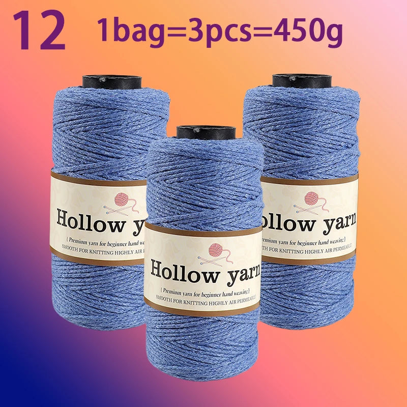 Yarn, Hollow Cord for Bags, Storage Baskets, Floor Mats & Hanging Crafts