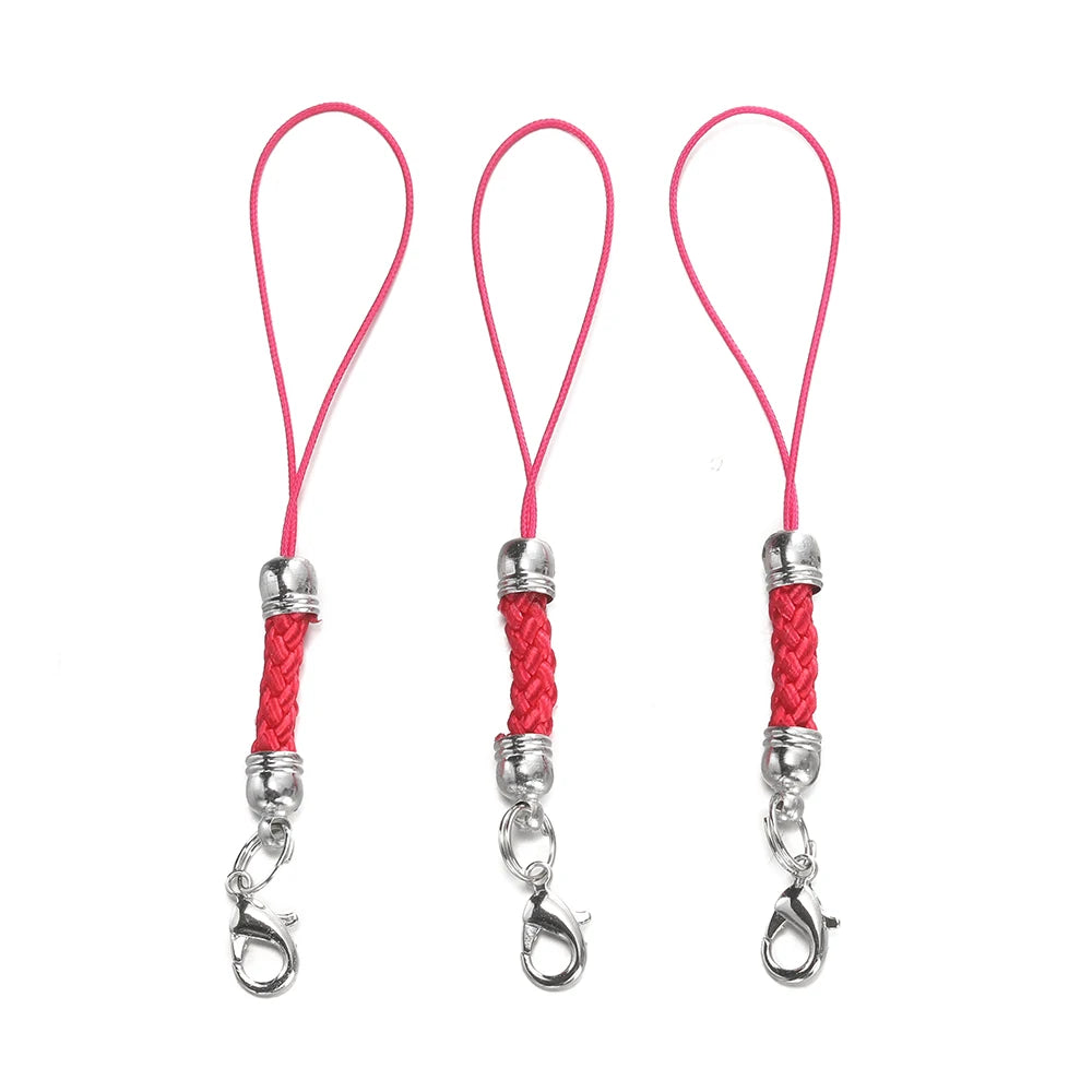 Keychain Cord Straps Lobster Clasps Jump Rings DIY Jewelry Making Craft Supplies