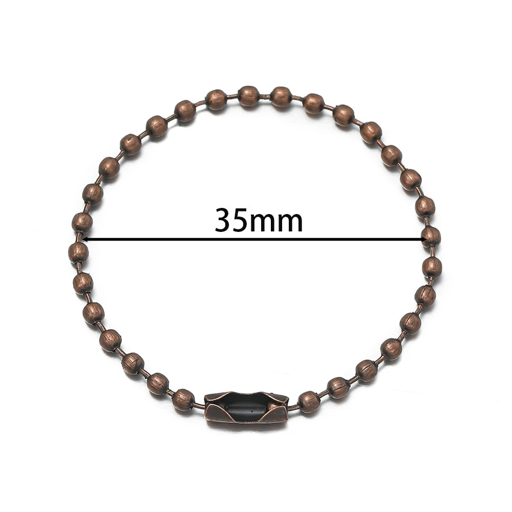 Jewelry Chains Round Ball Fits Key Chain Length Dog Tag Bulk DIY Jewelry Making