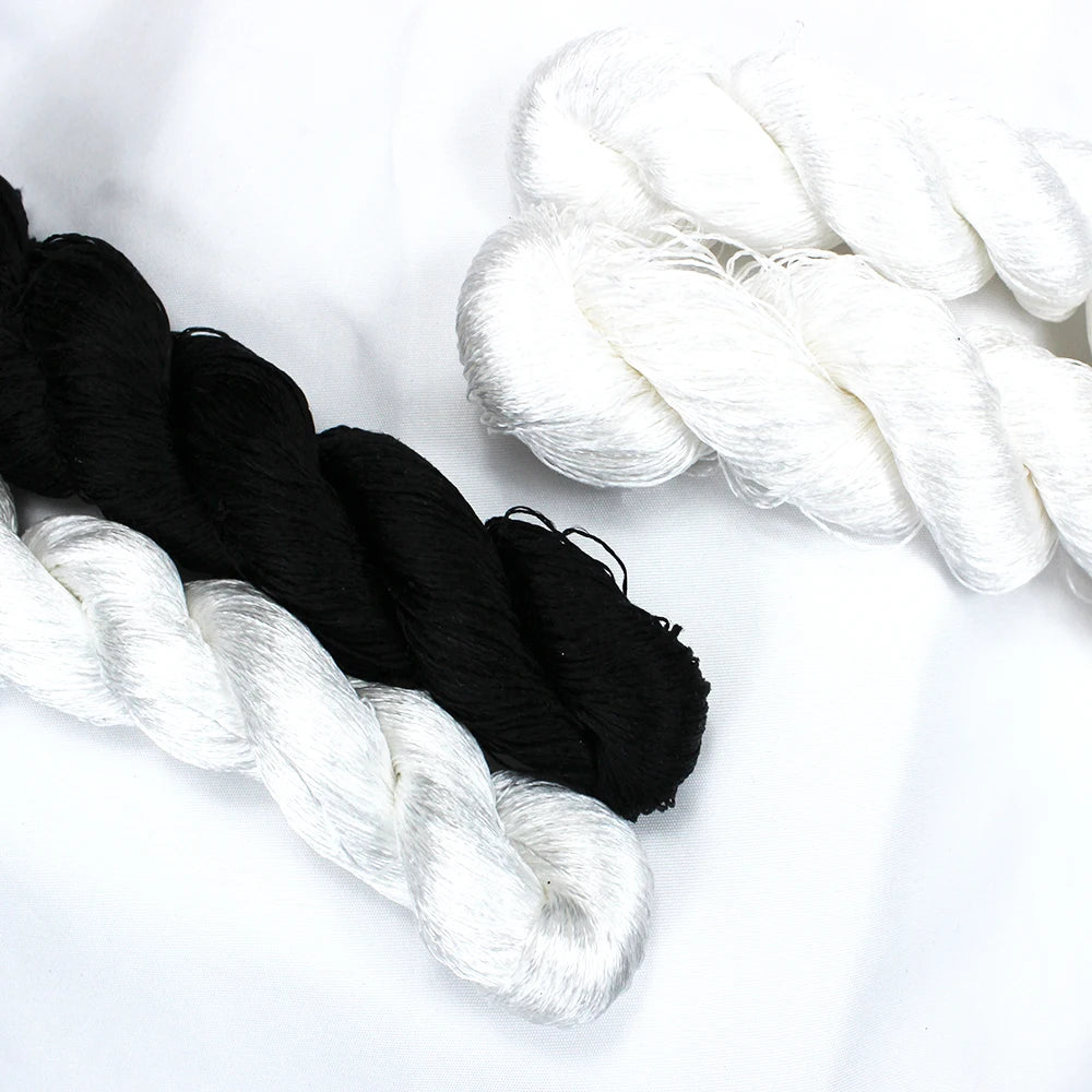 Embroidery Thread, Black & White Options for Needlework & Cross-Stitch
