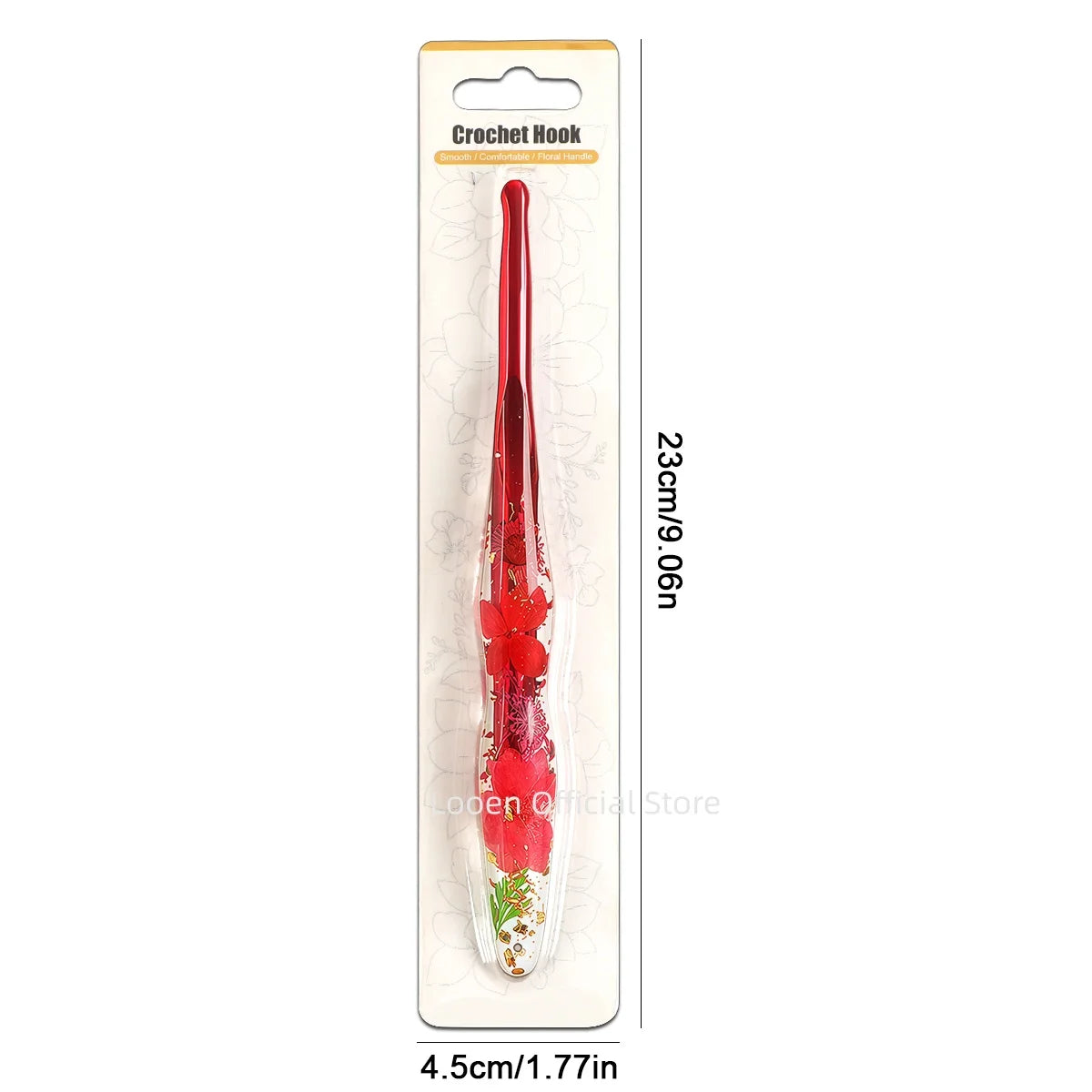 Crochet Hooks, Floral Resin Handles for Handmade Yarn & Weaving Crafts