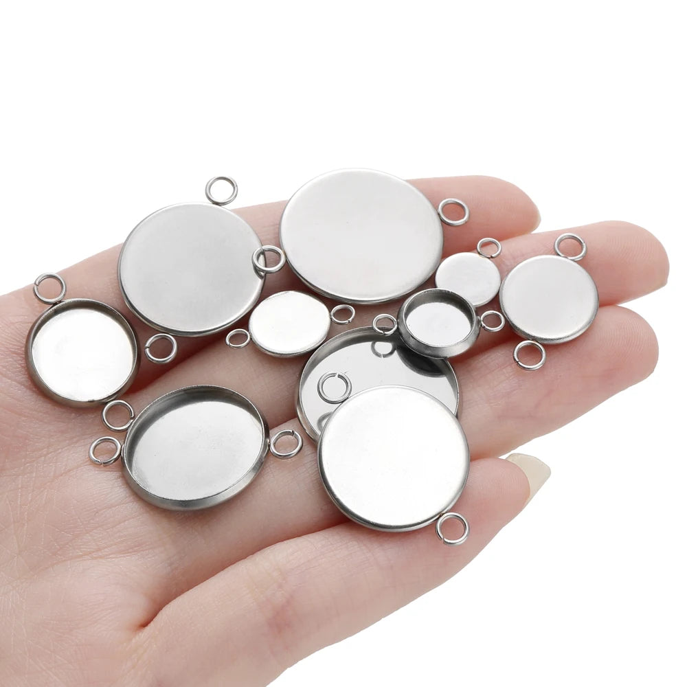 Jewelry Findings Stainless Steel Cabochon Cameo Base Settings DIY Jewelry Making
