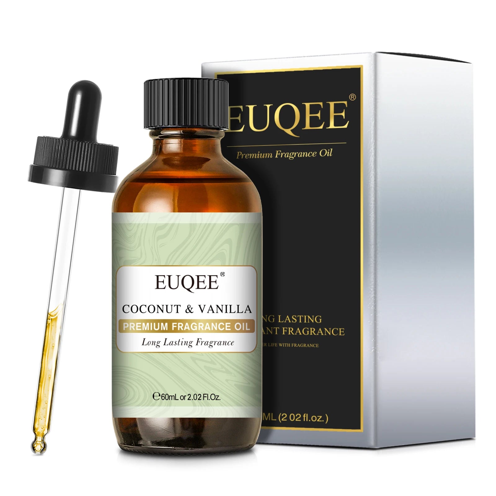 EUQEE 60ml Premium Fragrance Oil For Diffuser Candle Making Coconut & Vanilla Japanese Magnolia Bubble Gum Aroma Fragrance Oils