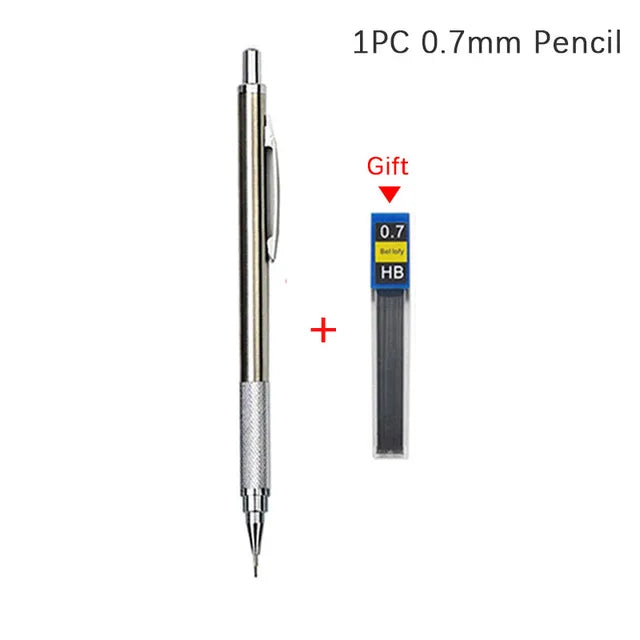Full Metal Mechanical Pencil Set — 5 Sizes for Art & Writing