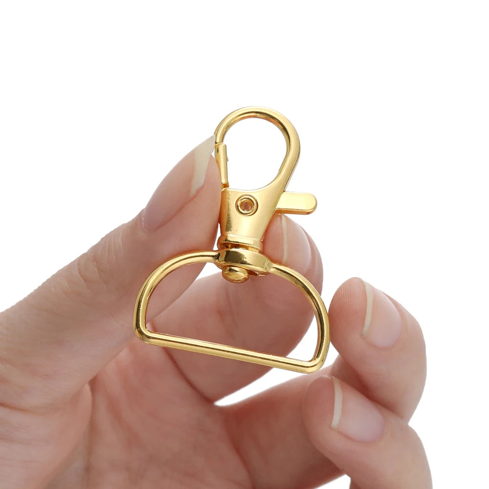 Swivel Clasps Alloy D-Ring Lanyard Snap Hooks DIY Jewelry Making Craft Supplies