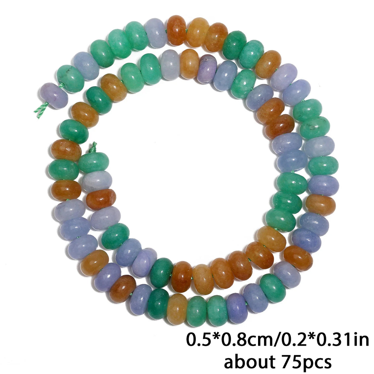 Stone Beads Rondelle Yellow Green Jade-Style for DIY Jewelry Making Craft Beads