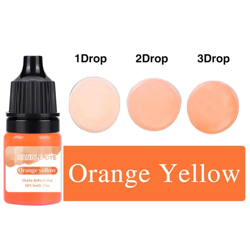 Liquid Candle & Soap Colorant 5ml — 20 Colors for Soy, Beeswax & Paraffin