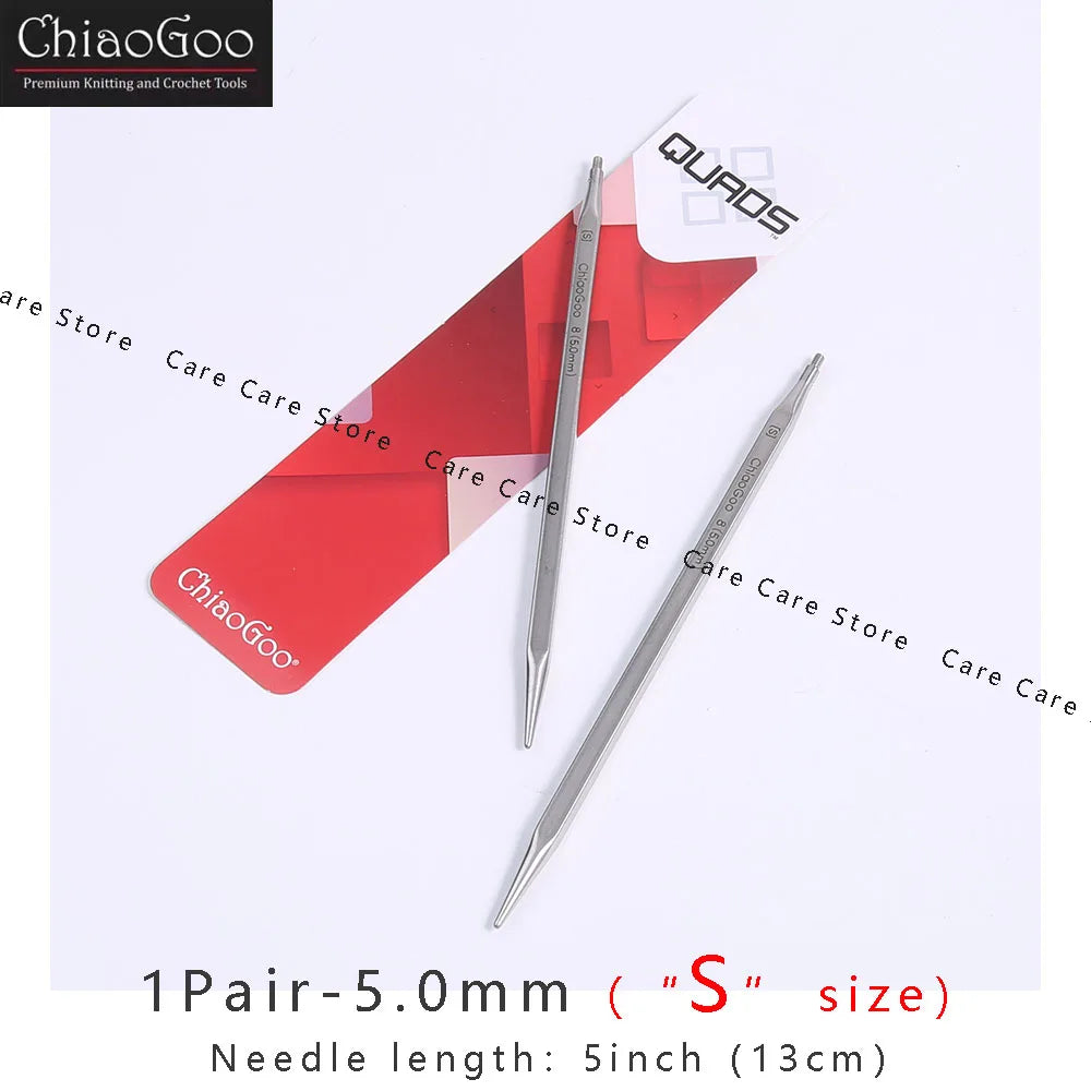 Knitting Needle Tips, ChiaoGoo QUADS Cubic for Interchangeable Yarn Crafts