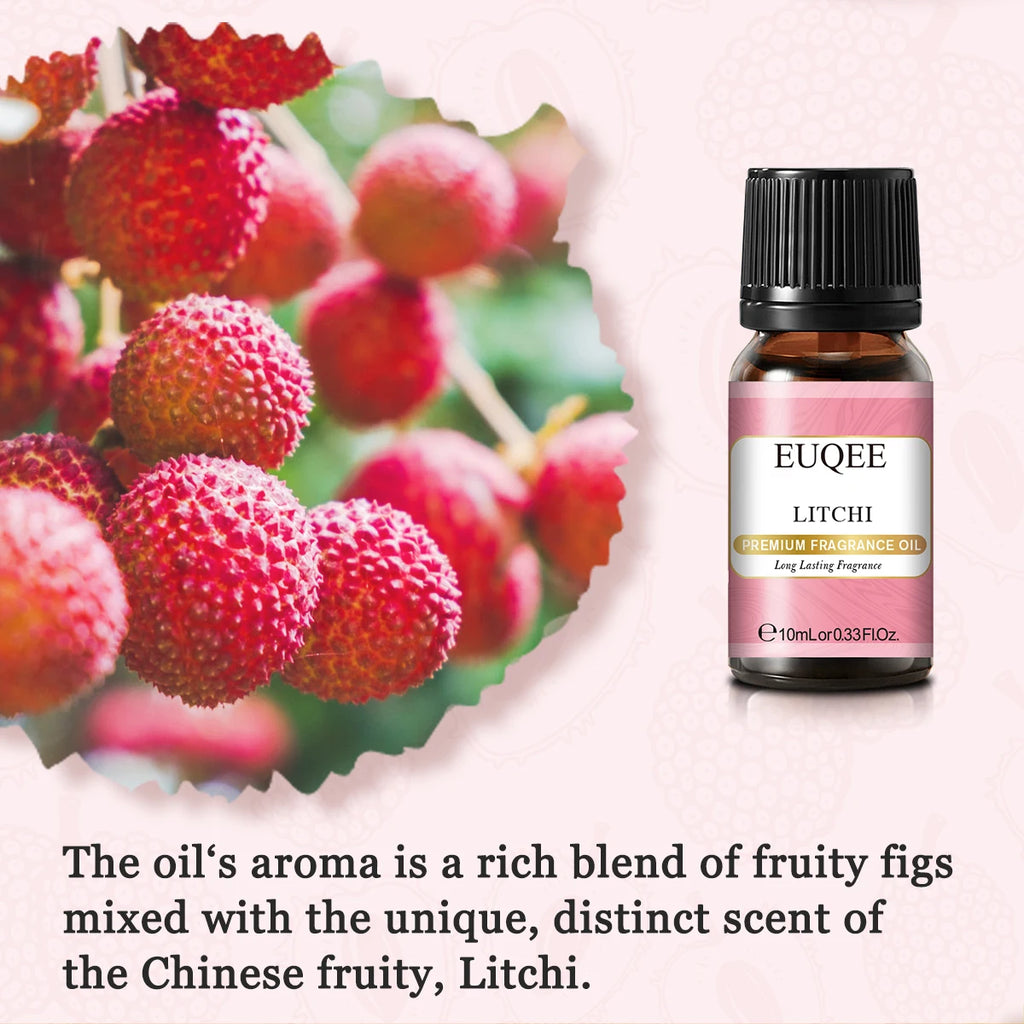 EUQEE 10ML 10ML Sweet Fruit Fragrance Oil For Aromatherapy,Making Candle,DIY Soap,Apple,Mango,Strawberry,Cherry,Coconut,Peach