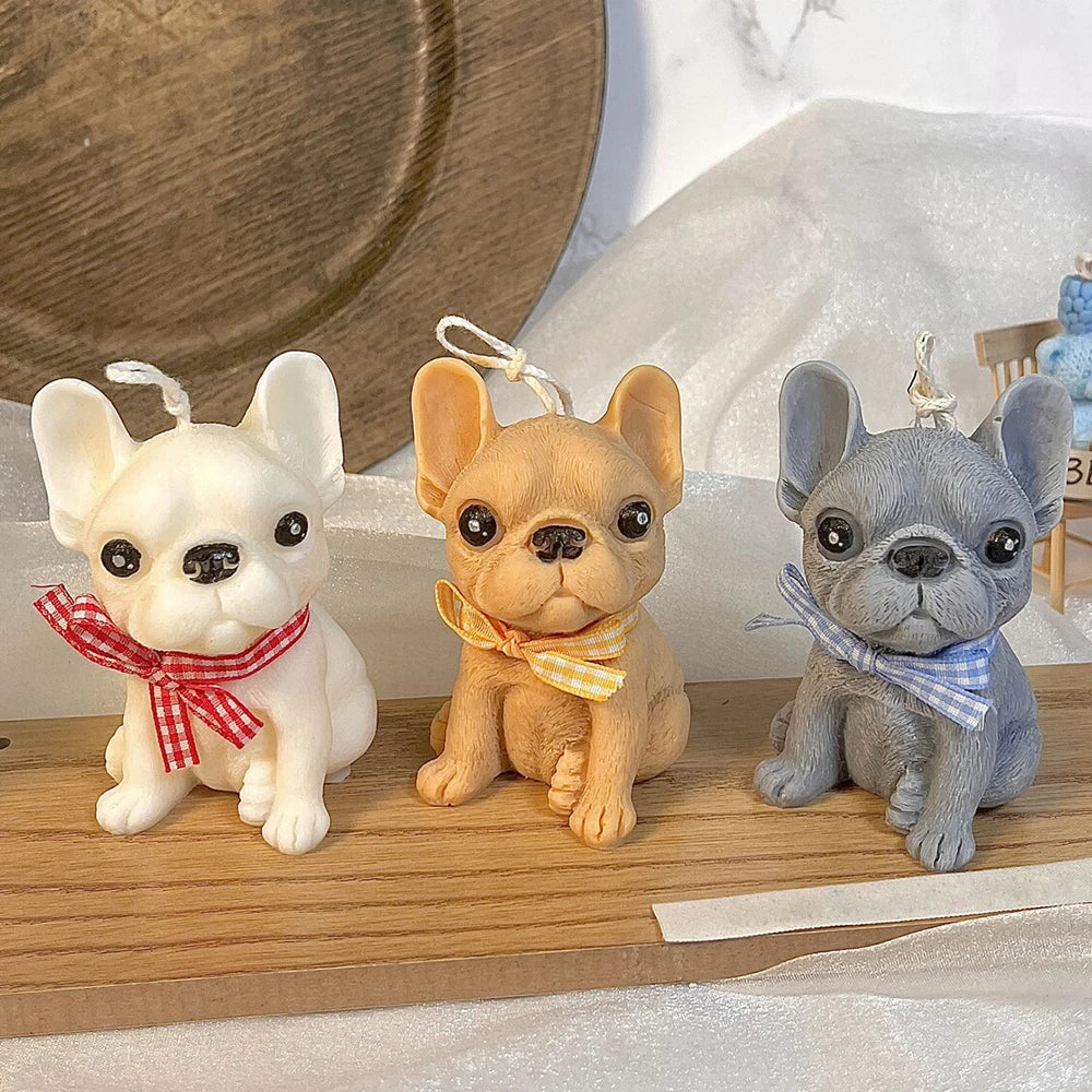 3D Dog Silicone Candle Molds Shar Pei Puppy Scented Plaster Soap Chocolate Cake Baking Fondant Moulds DIY Ainmal Making Mold