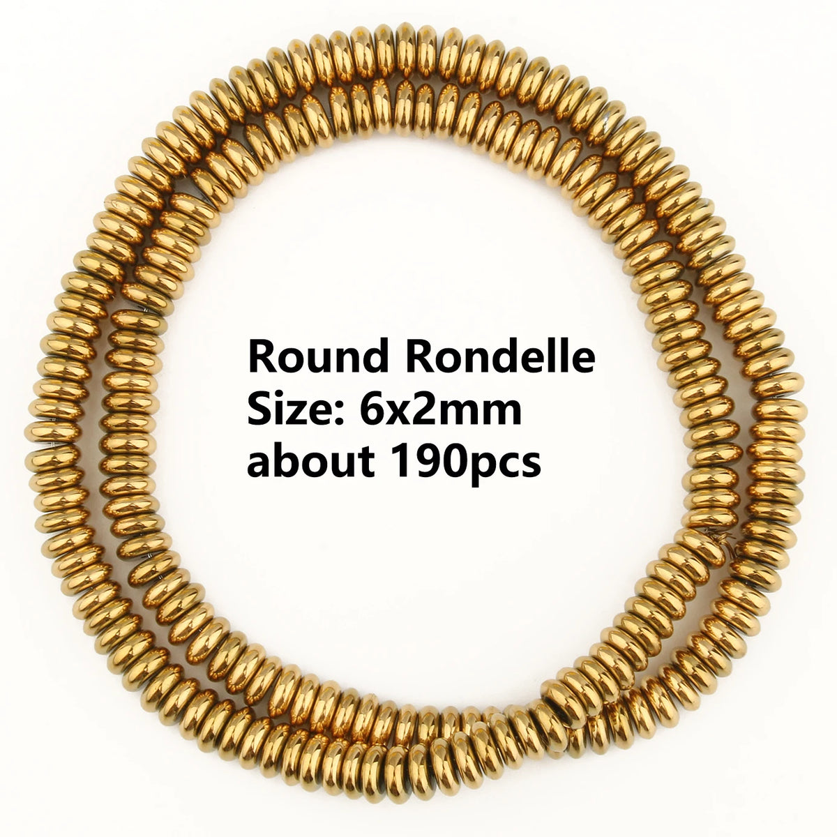 Stone Beads Gold-Tone Hematite-Style Spacer Shapes for DIY Jewelry Making