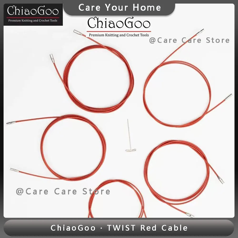 Knitting Needle Cable, ChiaoGoo TWIST Red for Interchangeable Needle Tips