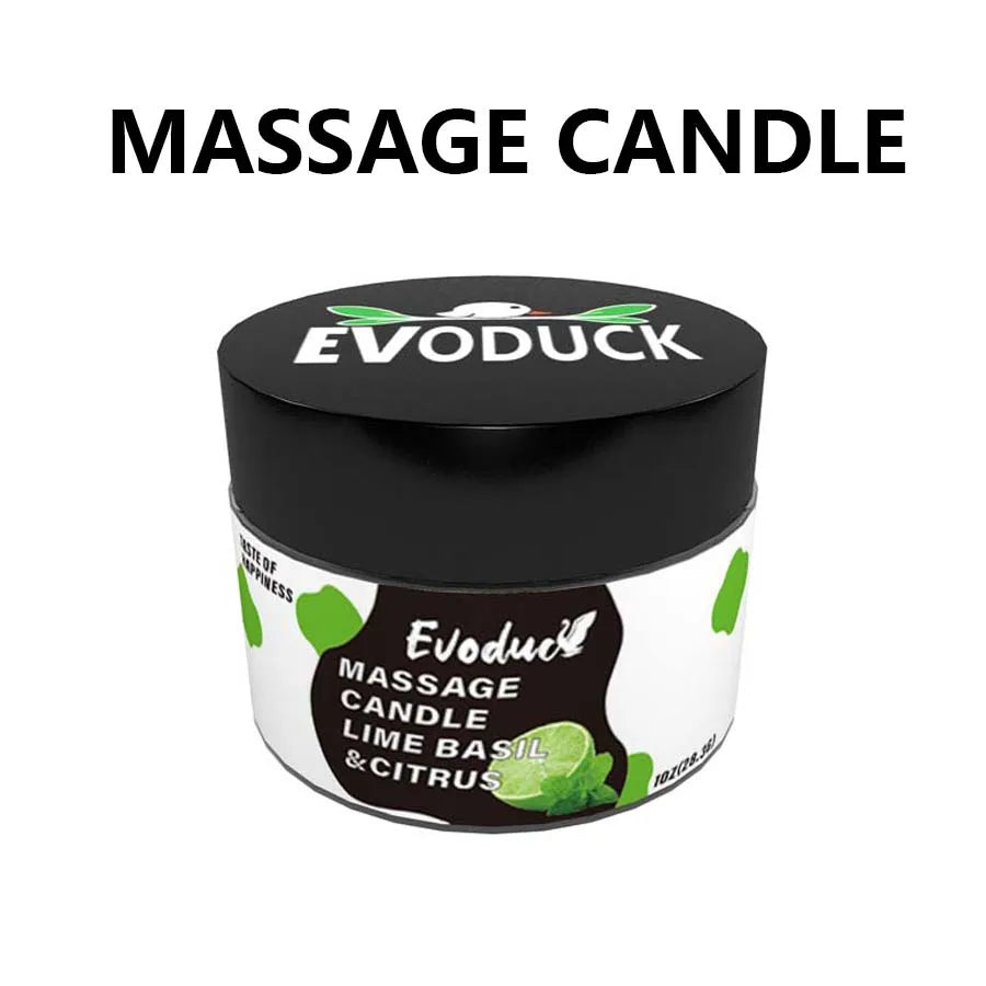 Massage Oil Candle Jasmine Soy Wax Low Temp Melt Pour Skin Care Moisturizing Relaxing Warm Spa Bath Couples Gift Women Christmas