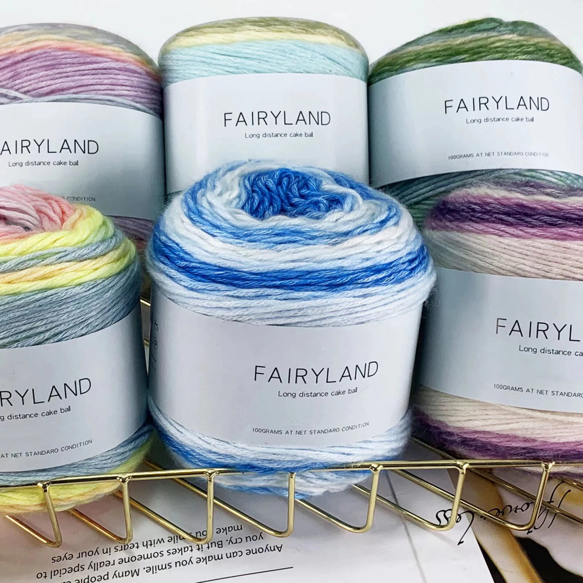 Yarn, Rainbow Gradient Cake for Handmade Sweaters, Scarves & Winter Hats
