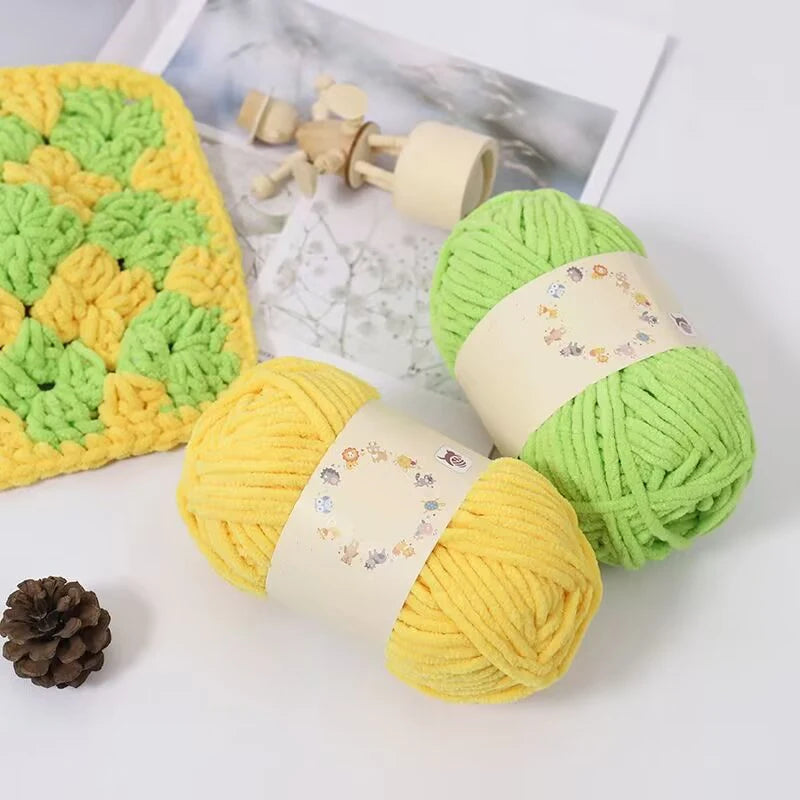 Yarn, Fine Chenille for Handmade Bear Crafts, Pillows, Sweaters & Scarves