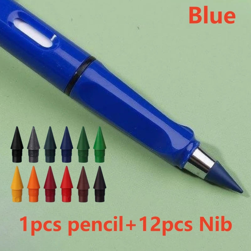 Inkless Eternal Pencil — Metallic Nib, 12 Colors, Writes 500,000 Words
