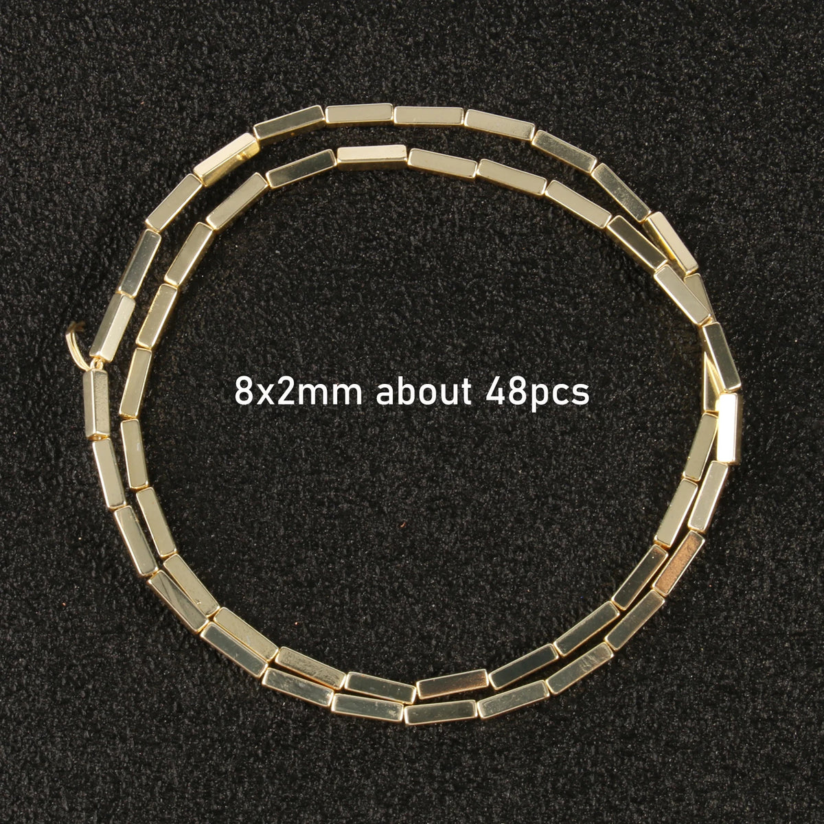 Stone Beads Gold-Tone Hematite-Style Mixed Shapes for DIY Jewelry Making