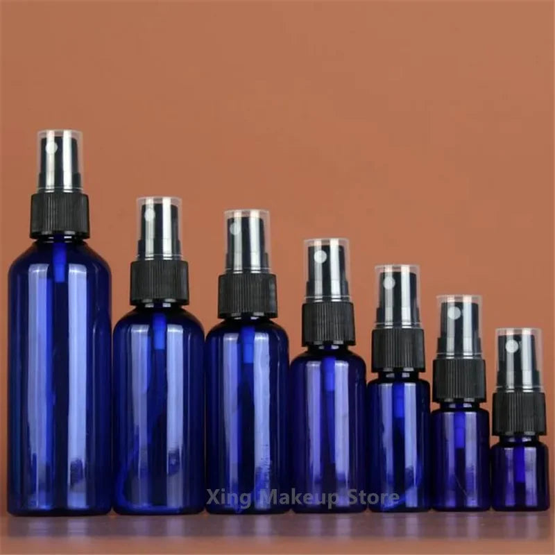 Spray Bottles Empty Blue PET Plastic Fine Mist Atomizers 50 Pack